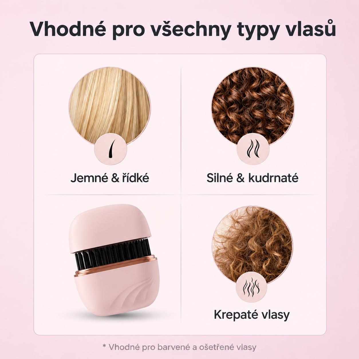 GlowBrush vhodný pro všechny typy vlasů